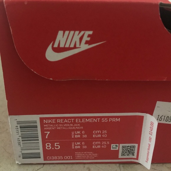 NIKE REACT ELEMENT 55 PRM Brand New! - Picture 13 of 14